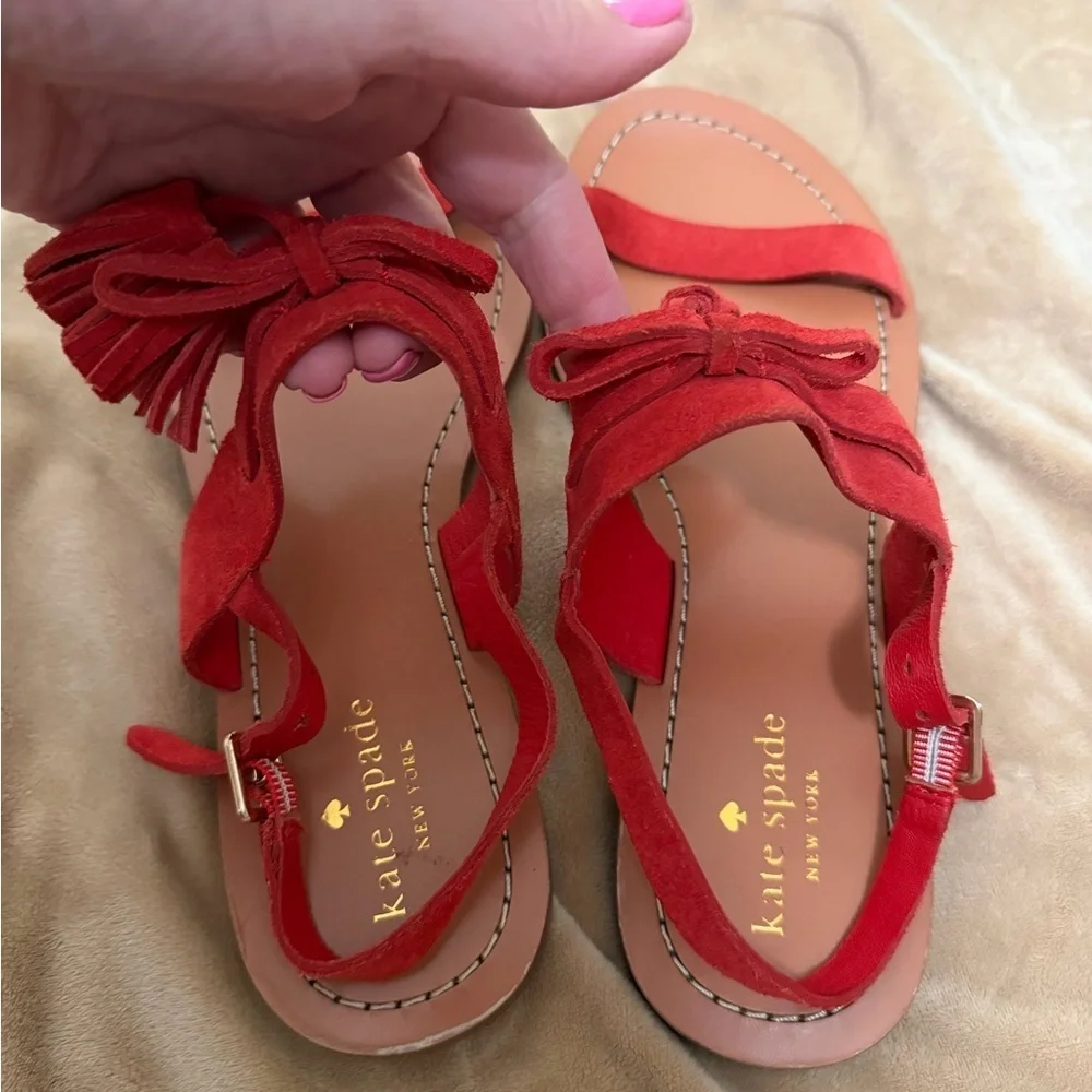 Kate Spade Carlita Tassal Suede Women's Tassel Sandals 8.5